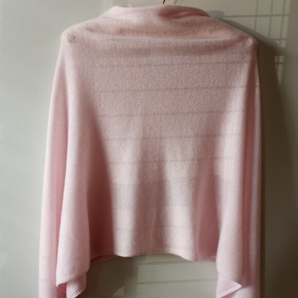'PURE COLLECTION' Pastel Pink 100% Cashmere Capelet One Size NWOT - Picture 11 of 12